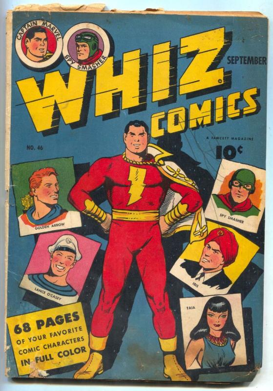 Whiz #46 1943- CAPTAIN MARVEL- Golden Age G-