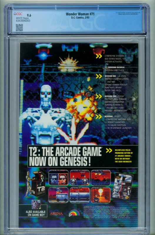 Wonder Woman #71  1993 - DC -CGC 9.6 - Comic Book-4343006003