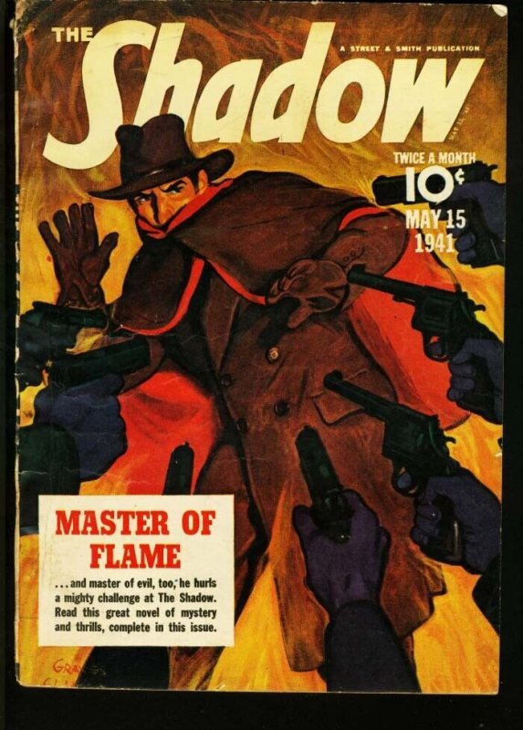 SHADOW 1941 MAY 15-STREET AND SMITH PULP-RARE VG/FN