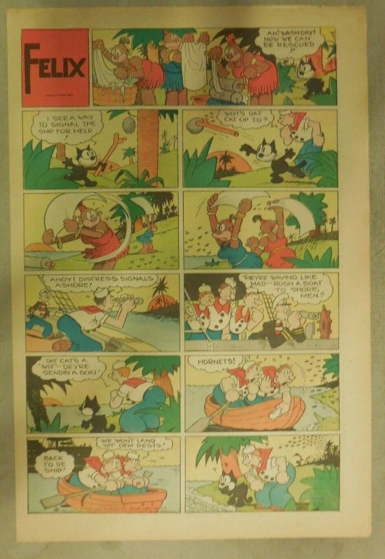 Felix The Cat Sunday Page by Otto Mesmer from 7/30/1939 Size: 11 x 15 inches