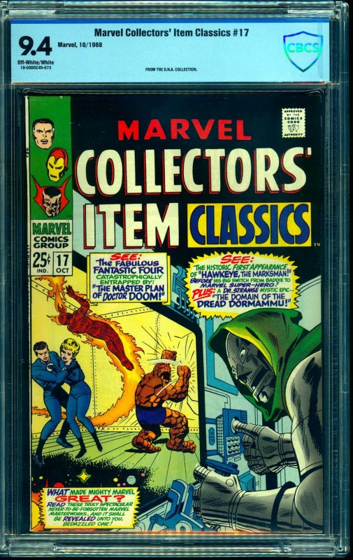 Marvel Collectors' Item Classics #17 CBCS NM 9.4 Off White to White