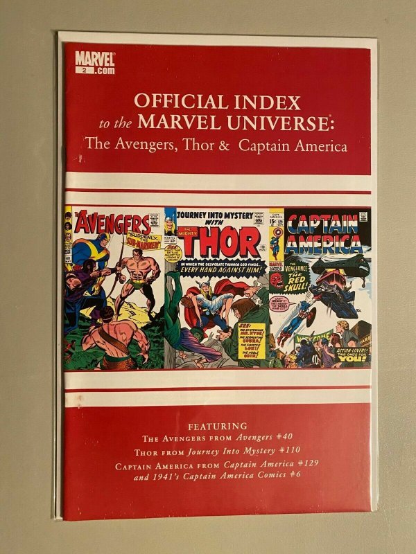 Official Index to the Marvel Universe Avengers Thor & Captain America #2 6.0 FN 