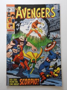The Avengers #72 Did You Hear About Scorpio? Beautiful Fine+ Condition!