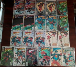 Lot of 21 DC Comic Books Superboy 1990s board and bagged duplicates