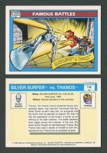 1990 Marvel Comics Card  #116 (Silver Surfer vs Thanos)  NM-MT