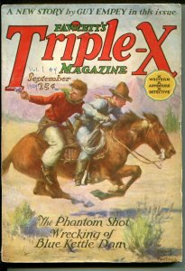 Triple-X #4 9/1924-Fawcett-pulp-Guy Empey-western-mystery-adventure-FN