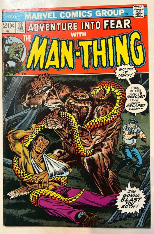 *Fear (1970 Marvel) 12nm- Starlin Cover and Art Man-Thing