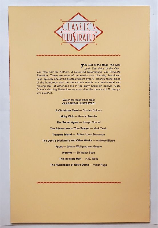 Classics Illustrated (First) #15 (Nov 1990, First) 7.0 FN/VF  