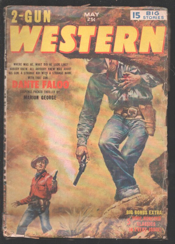 2-Gun Western 5/1957-Stadium-believed to be final pulp mag by Marvel Comics-J...