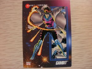 Marvel X-Men Super Heroes Trading Card #4 GAMBIT (1992) Remy (Impel Exclusive)