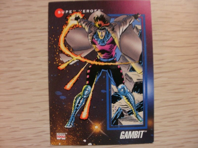 Marvel X-Men Super Heroes Trading Card #4 GAMBIT (1992) Remy (Impel Exclusive)