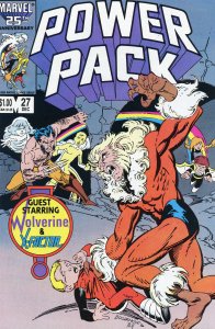 Power Pack #27 (1986) Wolverine & Sabertooth VF+ 8.5 Comic Book