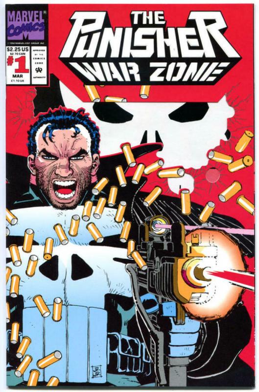 PUNISHER WAR ZONE #1 2 3 4 5, NM+, Guns, Grenades, Bombs, Blood, 1992, PWZ