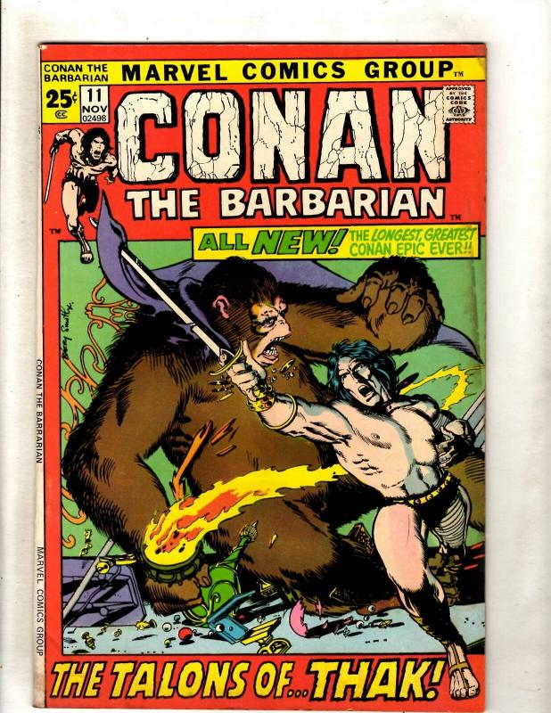 Conan The Barbarian # 11 VG/FN Marvel Comic Book Barry Windsor Smith Art NE1