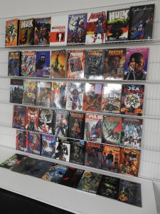 Huge Lot 48 TPB's W/ Avengers, Hulk, Batman, JLA, Spidey+ Avg VF- Condit...