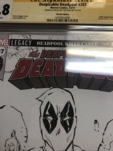 Despicable Deadpool (2017) #287 (CGC 9.8 SS) Signed sketch Tim Vigil  * Marvel
