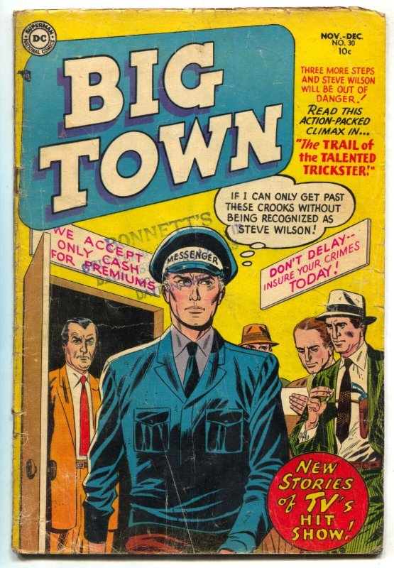 Big Town #30 1954-DC-hit TV series-pre-code crime & violence-G/VG