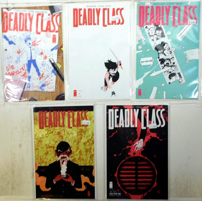 Deadly Class Lot of 5 #9, 15, 16, 17, 21 (2015) Image Comics 1st Print