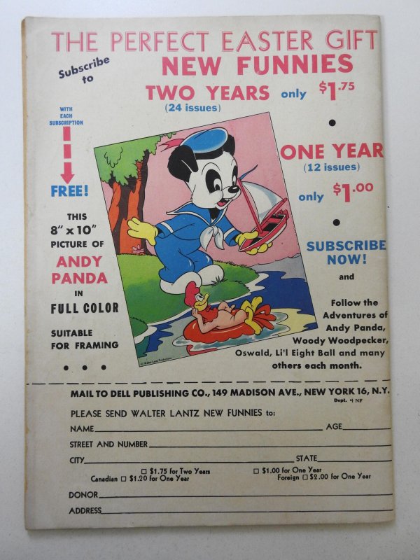 Walter Lantz New Funnies #122  (1947) Woody Woodpecker! Sharp VG Condition!