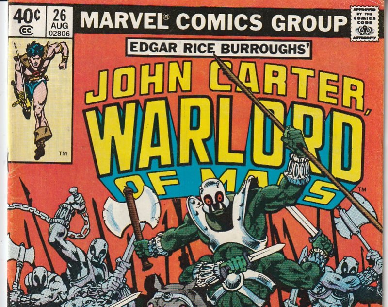 John Carter Warlord of Mars(Marvel)  # 26