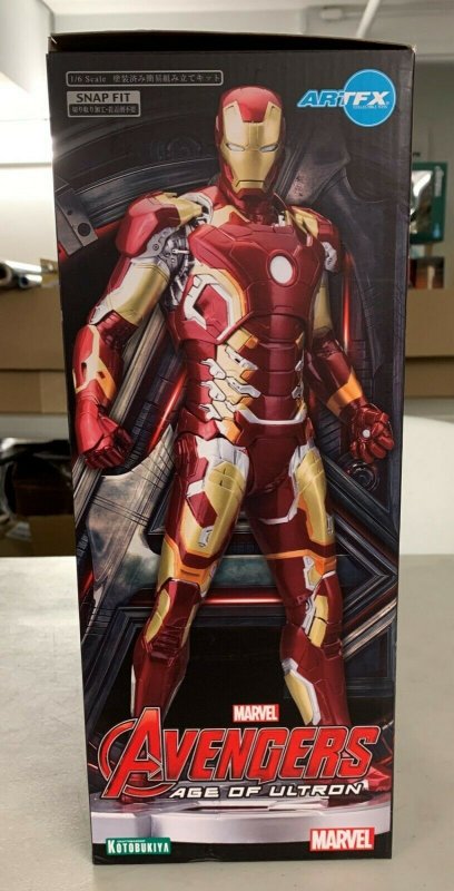 Kotobukiya Artfx Marvel Avengers Iron Man Mark XLIII Pre-Painted Model Kit 