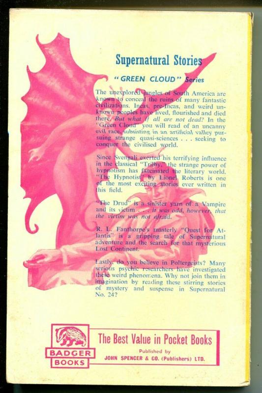 Supernatural Stories #24 1950's-Badger-British issue-weird-eerie-VG