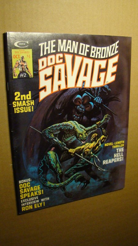 DOC SAVAGE 2 *HIGH GRADE* PULP CURTIS MAG KEN BARR ART MAGAZINE 