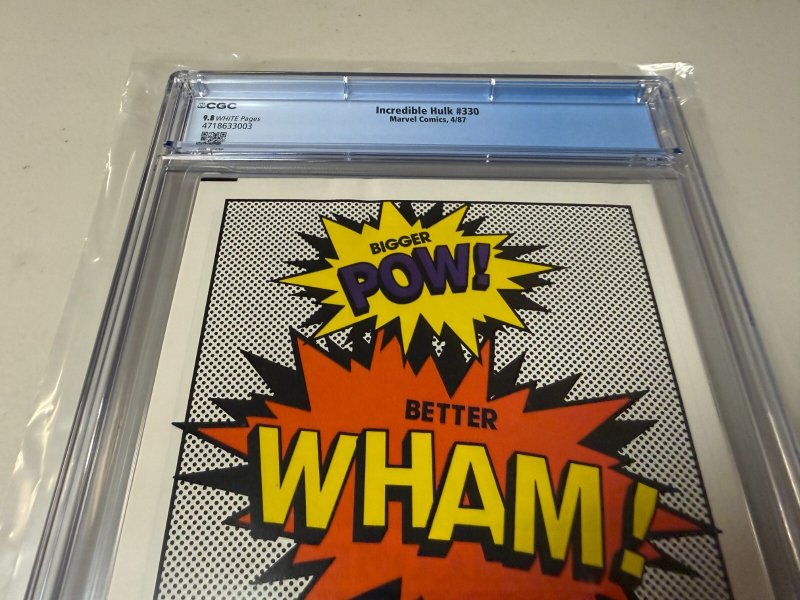 Incredible Hulk # 330 CGC Graded 9.8 Marvel Comic Book Todd McFarlane Art JH30