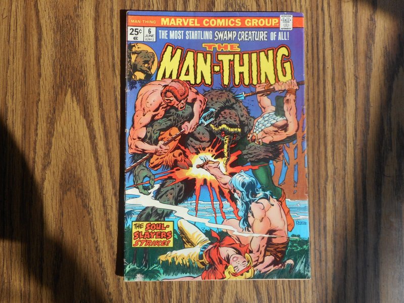 MAN-THING #6 MIKE PLOOG COVER & ART!! WOW!!! MID-GRADE GEM