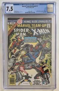 (1976) MARVEL TEAM UP ANNUAL #1 1st SPIDERMAN X-MEN Team Up! CGC 7.5 WP