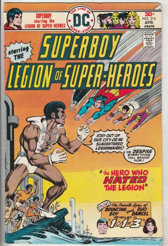 Superboy #216 (Apr-76) VF High-Grade Superboy, Legion of Super-Heroes