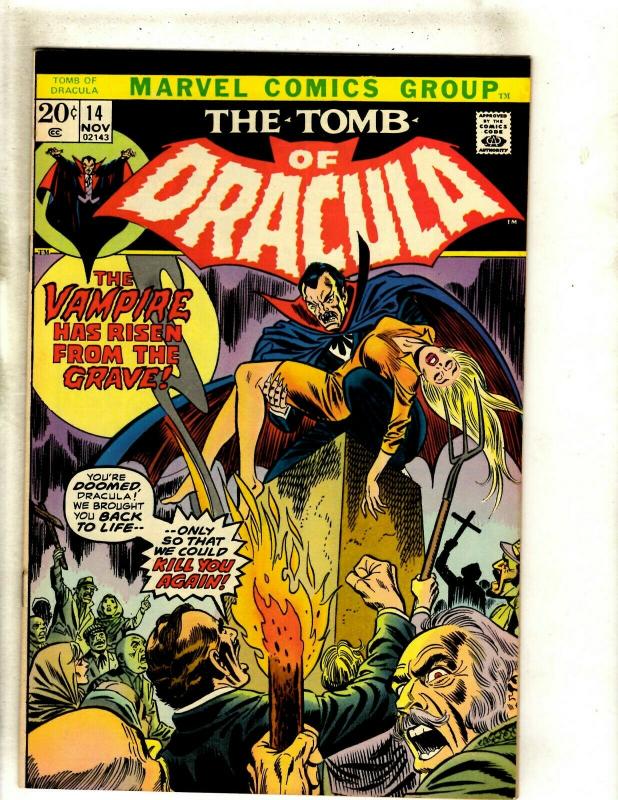 The Tomb Of Dracula # 14 VF Marvel Comic Book Blade Vampire Hunter Undead RS1