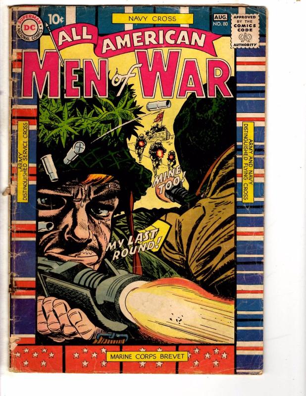 All American Men Of War # 80 GD/VG DC Comic Book Marine Navy War Army AF J207