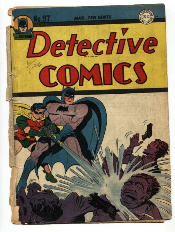 DETECTIVE COMICS #97-FRONT COVER and BATMAN story only