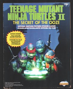 Teenage Mutant Ninja Turtles II-Secret of The Ooze 1991-sticker book-movie scene