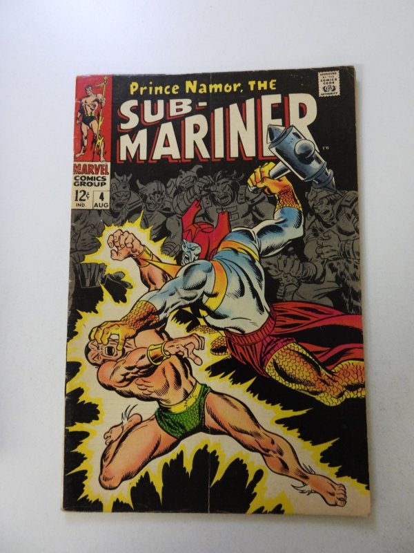 Sub-Mariner #4 (1968) VG condition subscription crease