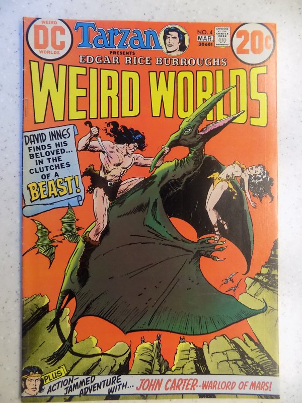 WEIRD WORLDS # 4 DC TARZAN MARS JUNGLE RARE BURROUGHS ACTION ADVENTURE