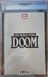 One World Under Doom #1 CGC 9.8 - 1:50 Virgin Variant Ben Harvey