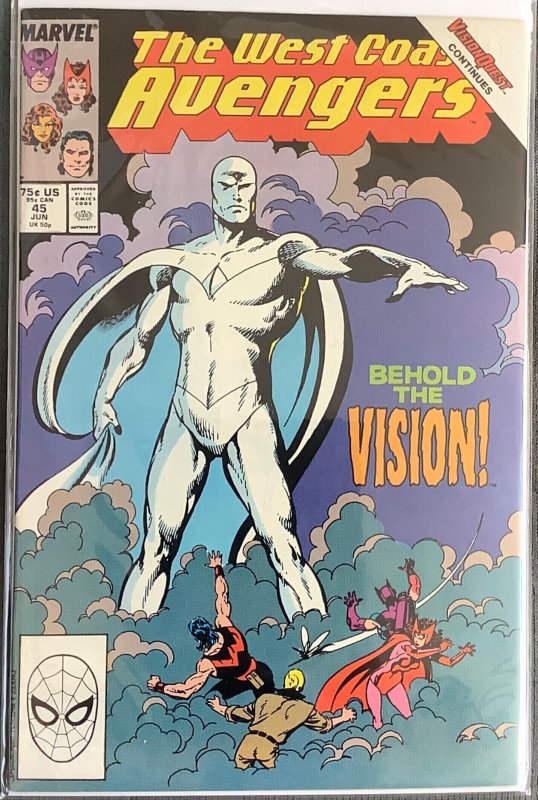 West Coast Avengers #45 Direct Edition (1989) 1st appearance of White Vision