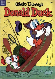 Donald Duck (Walt Disney's) #36 GD ; Dell | low grade comic July 1954 Boating