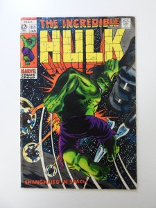 Incredible Hulk #111 VG condition