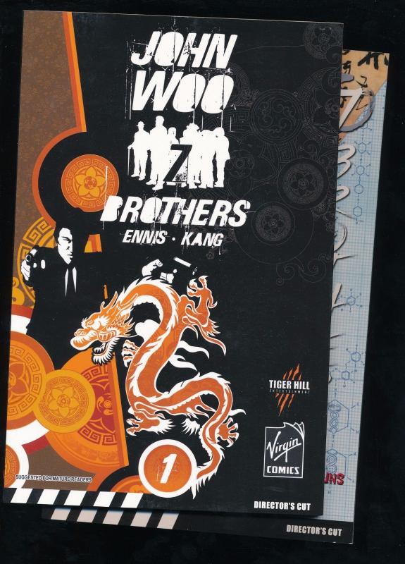 Virgin Comics, John Woo's 7 Brothers Volume 1 & 2 TPB ~ VF/NM (B21)