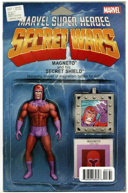 Secret Wars #7 Magneto Action Figure Variant Comic Book (Marvel, 2016) NM