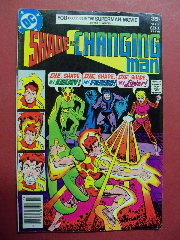 SHADE THE CHANGING MAN #2 (VG 4.0 TO 4.5) Steve Ditko art DC Comics