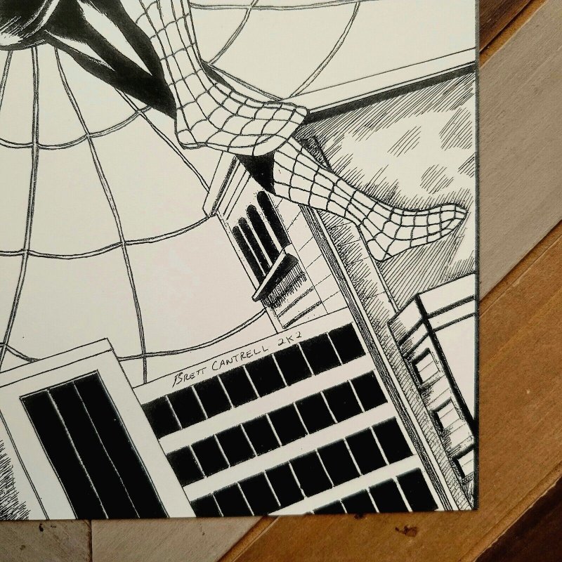 SPIDER-MAN Artist-Signed Comic Fan Art 6×9 Print / Brett Cantrell (2022)