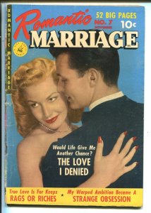 ROMANTIC MARRIAGE #7 1951-ZIFF-DAVIS-PHOTO COVER-GOOD ART-vg 