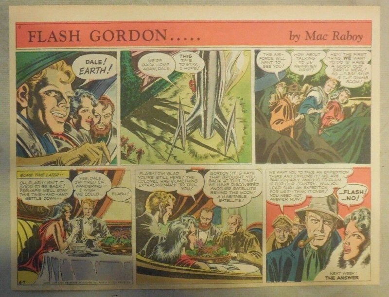 Flash Gordon Sunday Page by Mac Raboy from 6/7/1953 Half Page Size 