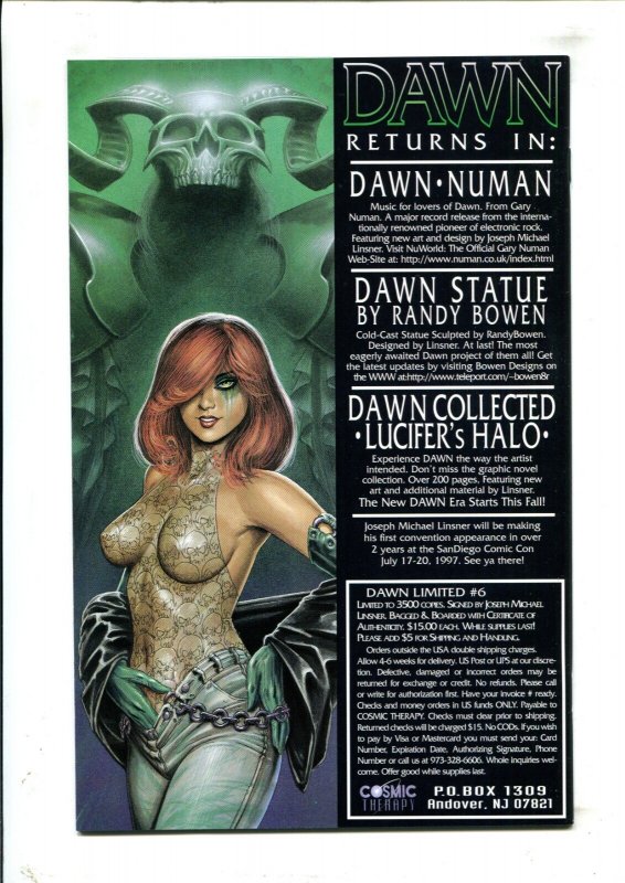 Dawn #6 - Joseph Michael Linsner Story, Art, & Cover (9.2ob) 1995