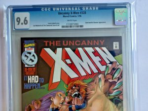 Uncanny X-Men #328 - Psylocke vs Sabertooth - 1996 - CGC 9.6