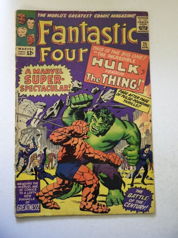 Fantastic Four #25 (1964) 2nd SA Captain America app! GD Cond See desc